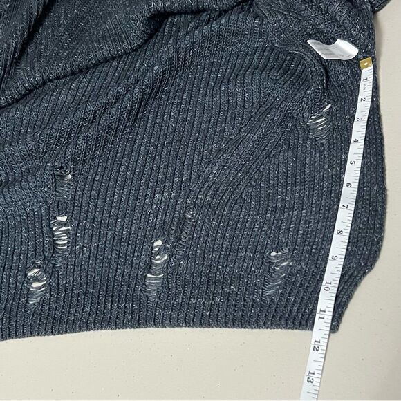 AG Adriano Goldschmied Finn Crewneck Tattered Knit Sweater Distressed - Picture 10 of 13